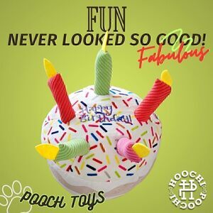 Birthday Cake Plush Dog Toy for Big Dogs Brand New NWT